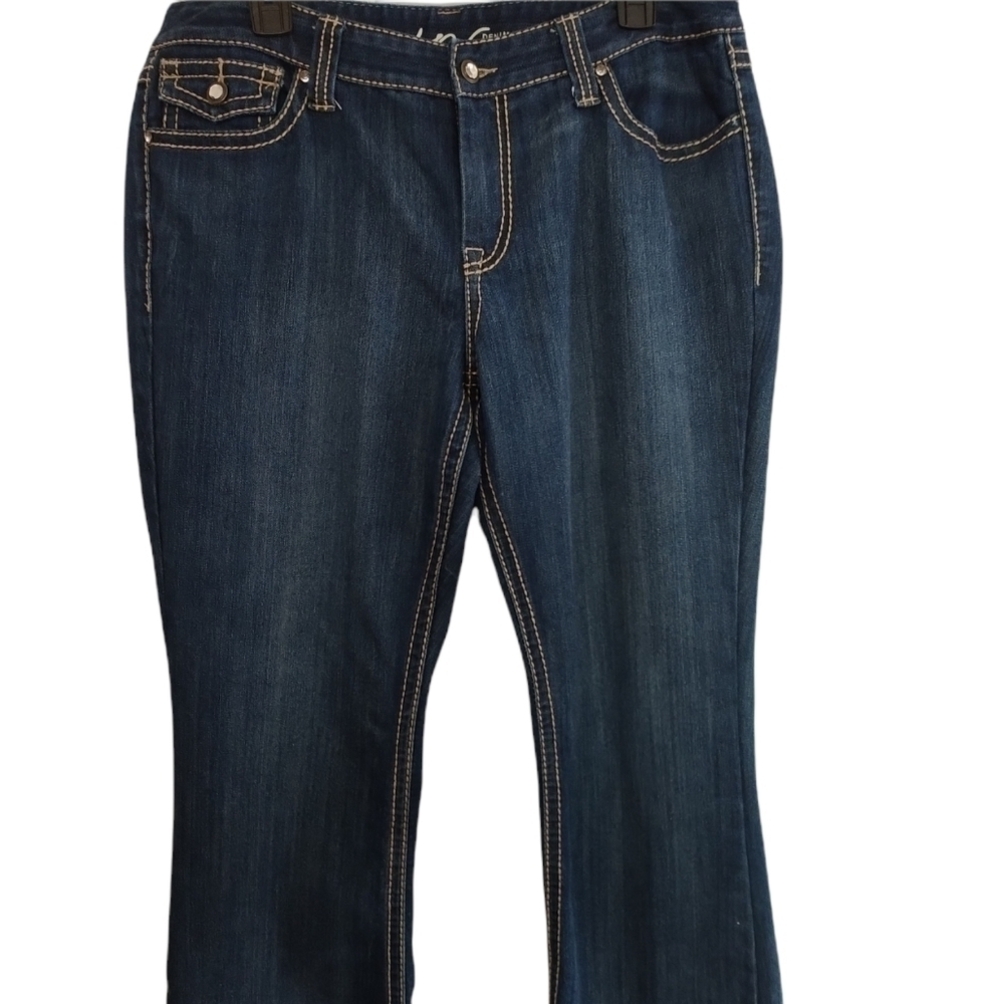 INC International Concepts Women's Dark Blue Boot Cut Jeans